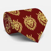 Lion met kroon - gouden stijl 3 stropdas (Opgerold)