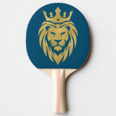 Lion met kroon - gouden stijl 3 tafeltennisbatje (Achterkant)