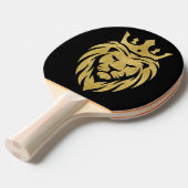 Lion met kroon - gouden stijl 3 tafeltennisbatje (Voorkant Gekanteld)