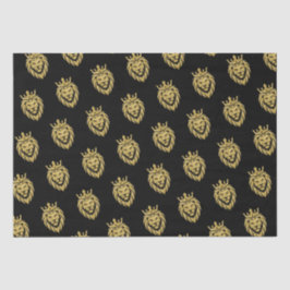 Lion met kroon - gouden stijl 3 tissuepapier