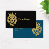 Lion met kroon - gouden stijl 3 visitekaartje (Bureau)