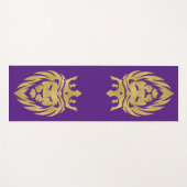 Lion met kroon - gouden stijl 3 yogamat (Voorkant (horizontaal))