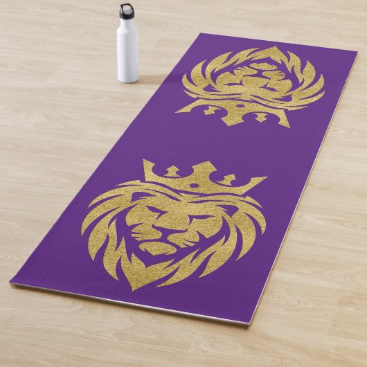 Lion met kroon - gouden stijl 3 yogamat (In situ)