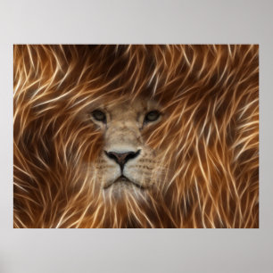 Lion met lange Posters