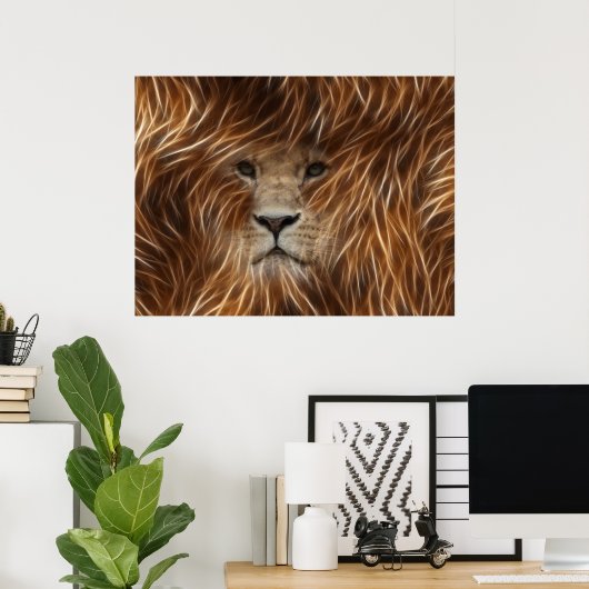 Lion met lange Posters (Thuiskantoor)