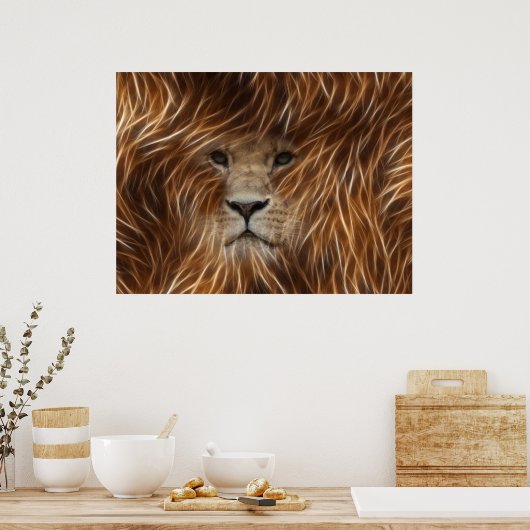 Lion met lange Posters (Keuken)