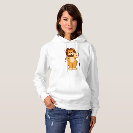 Lion met Mane Hoodie (Voorkant volledig)