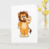 Lion met Mane Kaart (Gele Bloem)