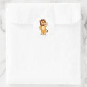 Lion met Mane Ronde Sticker (Tas)