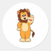 Lion met Mane Ronde Sticker (Voorkant)