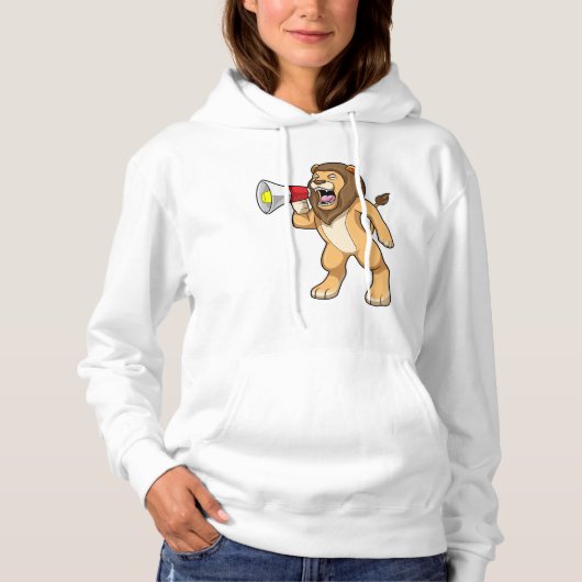 Lion met microfoon hoodie (Voorkant)