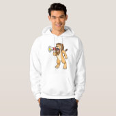 Lion met microfoon hoodie (Voorkant volledig)