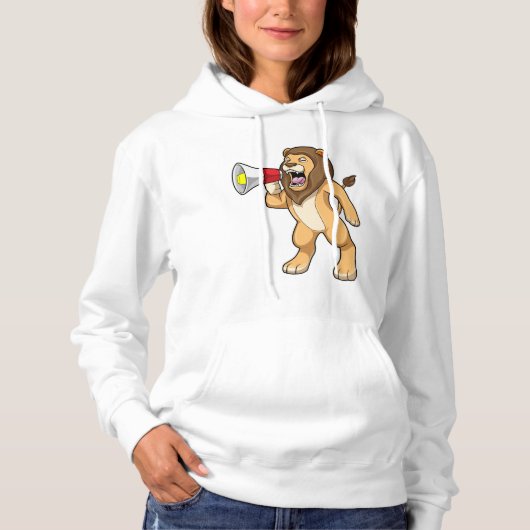Lion met microfoon hoodie (Voorkant)