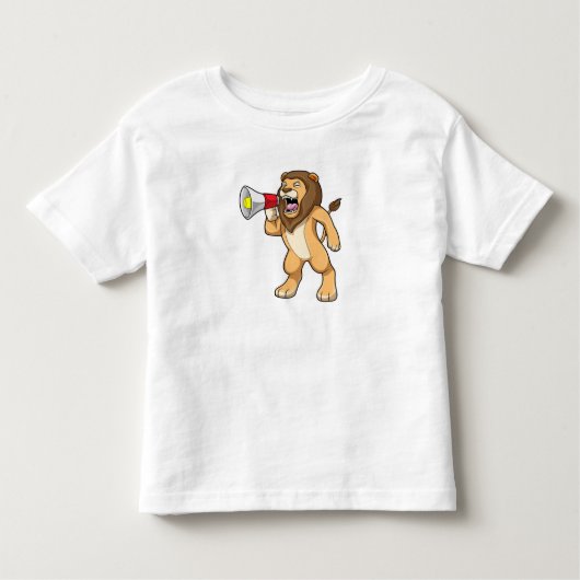 Lion met microfoon kinder shirts (Voorkant)