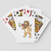 Lion met microfoon pokerkaarten (Achterkant)