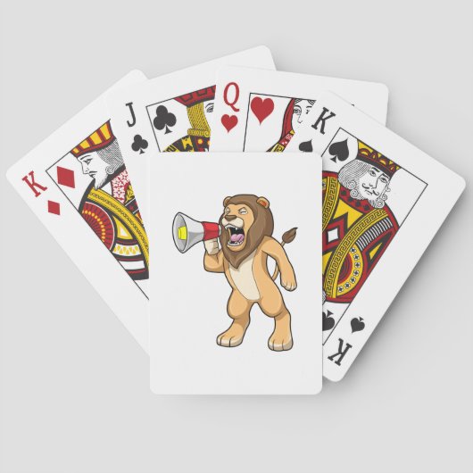Lion met microfoon pokerkaarten (Achterkant)