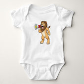 Lion met microfoon romper (Voorkant)
