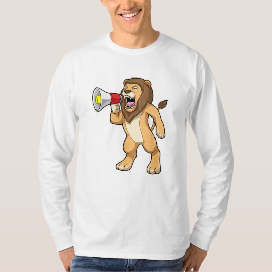 Lion met microfoon t-shirt (Voorkant)