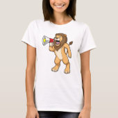 Lion met microfoon t-shirt (Voorkant)