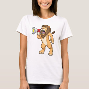 Lion met microfoon t-shirt