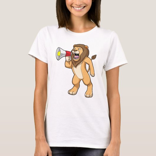 Lion met microfoon t-shirt (Voorkant)