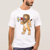 Lion met microfoon t-shirt (Voorkant)