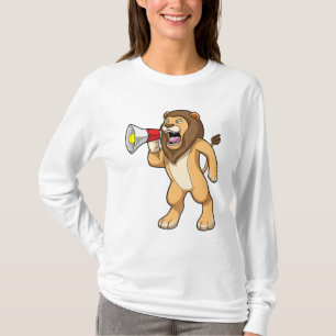 Lion met microfoon t-shirt
