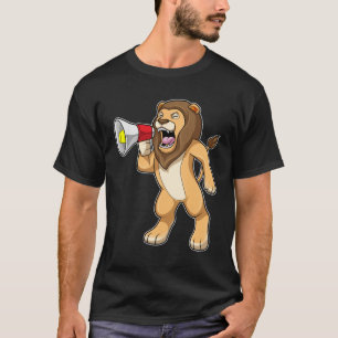 Lion met microfoon t-shirt