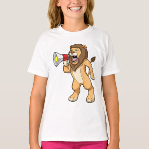 Lion met microfoon t-shirt