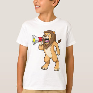 Lion met microfoon t-shirt