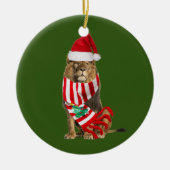 Lion met Petten kerst Keramisch Ornament (Voorkant)