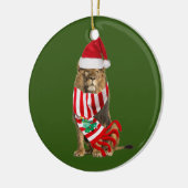 Lion met Petten kerst Keramisch Ornament (Links)