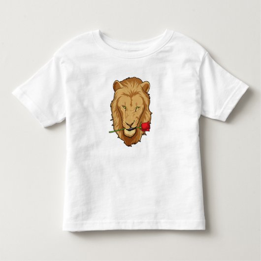 Lion met Roos Kinder Shirts (Voorkant)