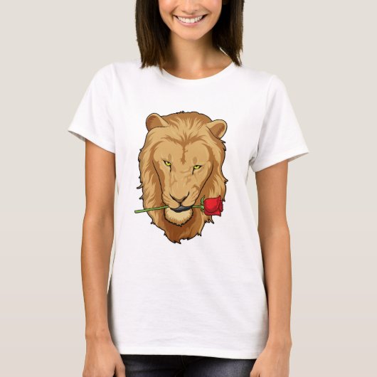 Lion met Roos T-shirt (Voorkant)