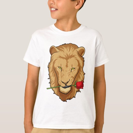 Lion met Roos T-shirt (Voorkant)