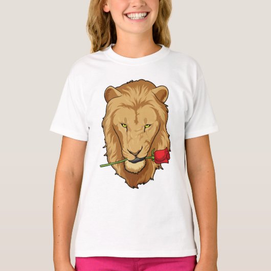 Lion met Roos T-shirt (Voorkant)