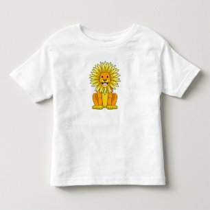 Lion met zonnebloempitten kinder shirts