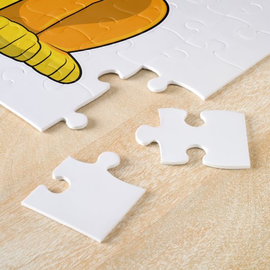 Lion met zonnebloempitten legpuzzel (Zijkant)