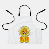 Lion met zonnebloempitten schort (Voorkant)