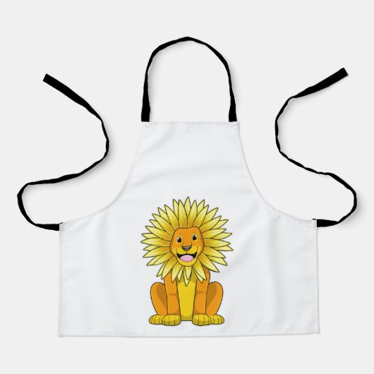Lion met zonnebloempitten schort (Voorkant)