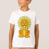 Lion met zonnebloempitten t-shirt (Voorkant)