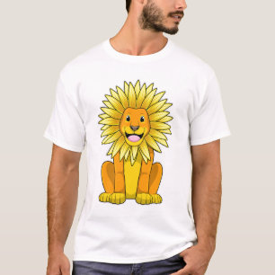 Lion met zonnebloempitten t-shirt