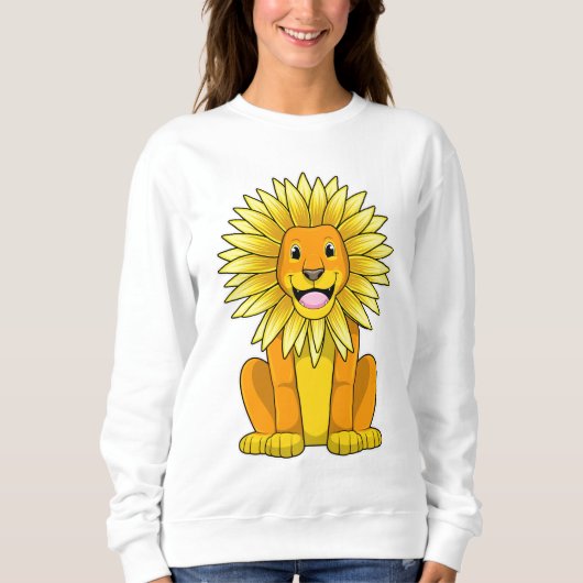 Lion met zonnebloempitten trui (Voorkant)