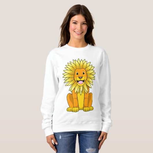 Lion met zonnebloempitten trui (Voorkant volledig)