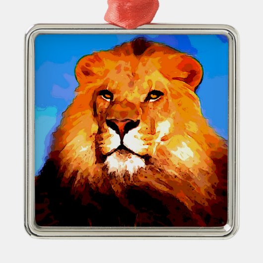 Lion Metalen Ornament (Voorkant)