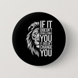 Lion Mindset Motivatie offerte voor Gym Workout An Ronde Button 5,7 Cm