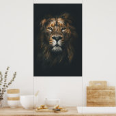 Lion Modern Photography Poster (Keuken)