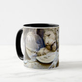 Lion Monumant detail, Luzerne-gebied Mok (Voorkant links)