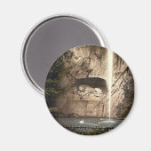 Lion Monument en fontein, Lucerne, Zwitserland Magneet (Voorkant / Achterkant)