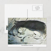 Lion Monument, Lucerne Briefkaart (Voorkant / Achterkant)